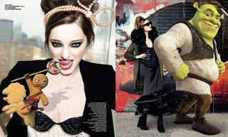 Illustration for article titled Shrek Filmmakers Not Thrilled With Sexy Shrek Fashion Spreads